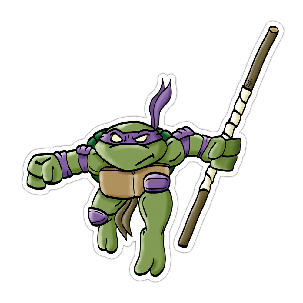 „Mutant Turtle“ Vinyl Sticker Violet Version