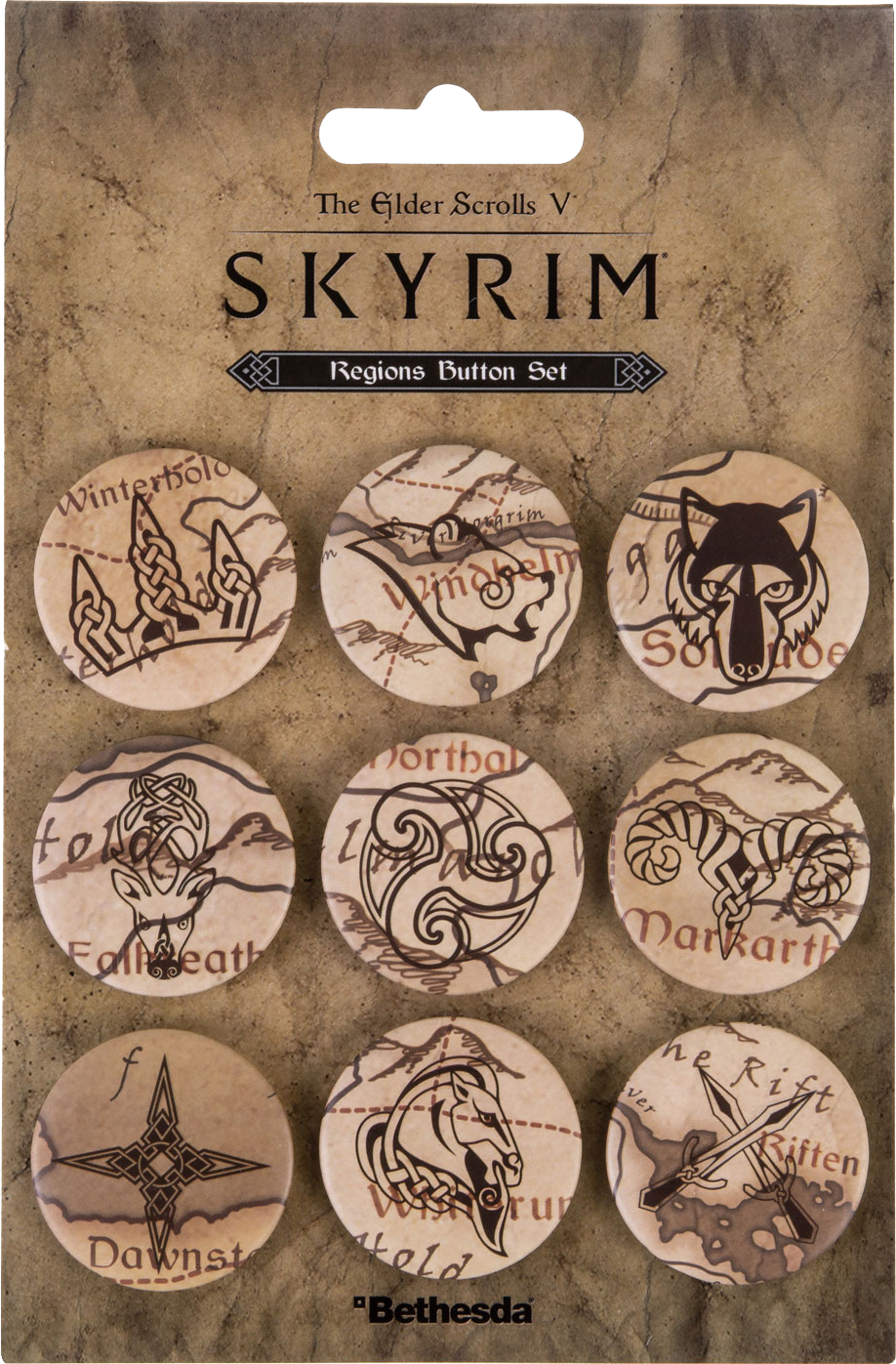 The Elder Scolls V: Skyrim Regions Button-Set