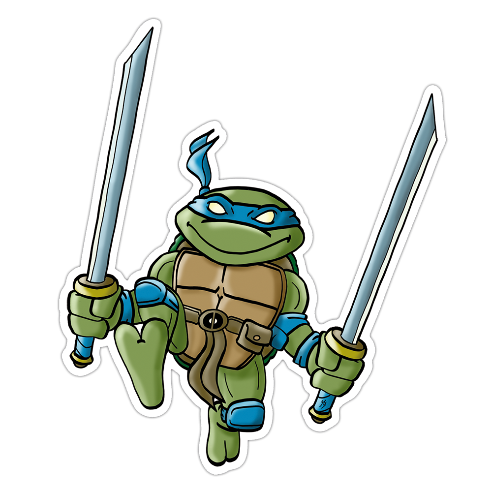 „Mutant Turtle“ Vinyl Sticker Blue Version