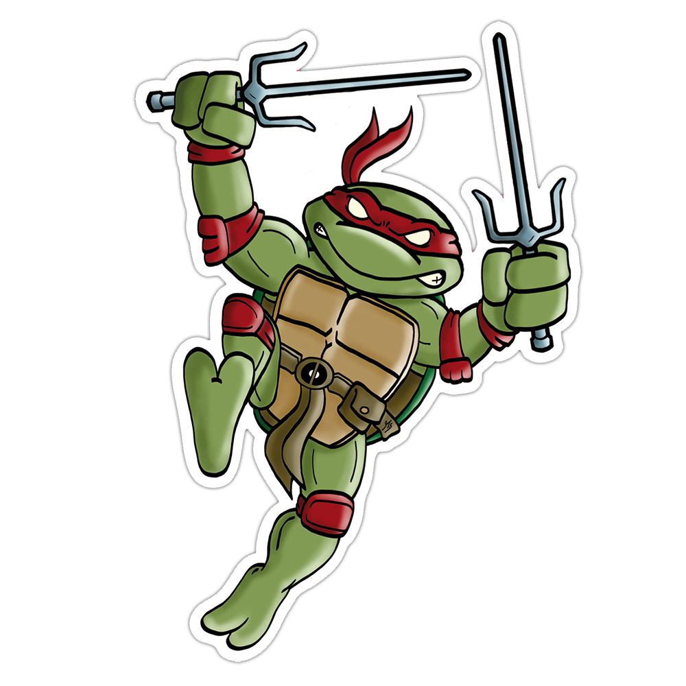 „Mutant Turtle“ Vinyl Sticker Red Version