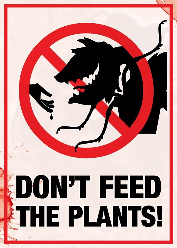 KingsLoot Premium Warnschild "Don’t Feed The Plants!"