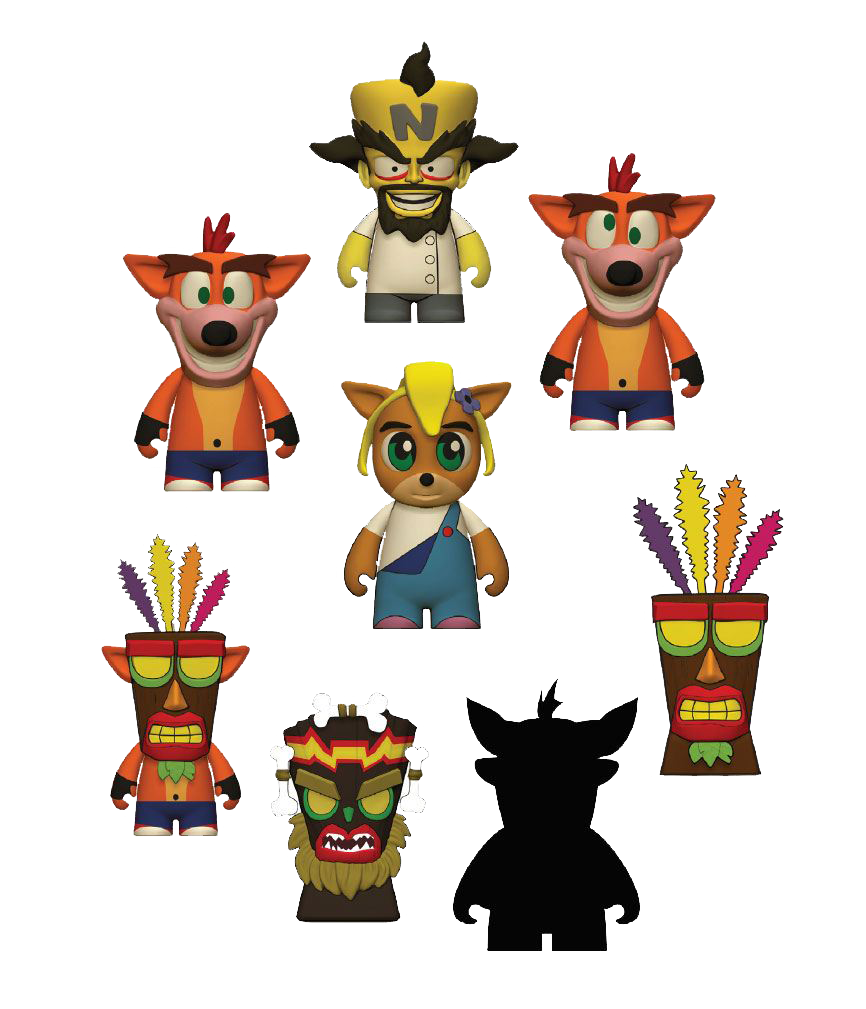 Crash Bandicoot Kidrobot Vinyl Figur Blind Box