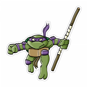 „Mutant Turtle“ Vinyl Sticker Violet Version