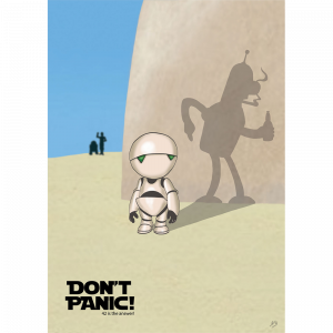 „Don’t Panic!“ Premium-Artprint