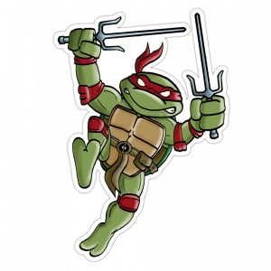 „Mutant Turtle“ Vinyl Sticker Red Version