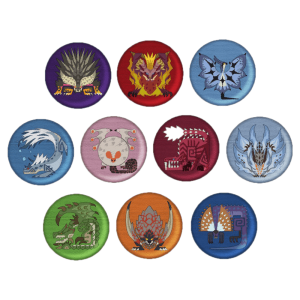 Monster Hunter: World Bestickter Monster Icon Pin Badge